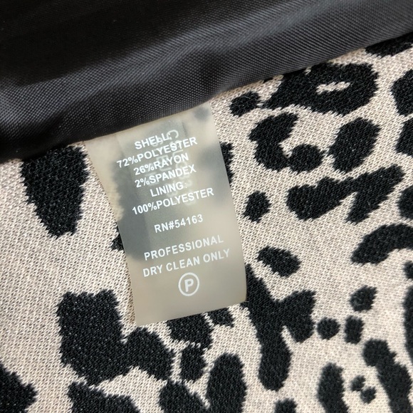 Calvin Klein leopard print ponte knit jacket NWT - Picture 7 of 9
